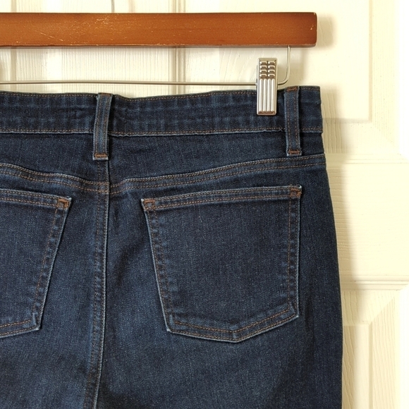 Eileen Fisher Dark Wash Organic Cotton Mid Rise Ankle Cropped Skinny Jeans 2 - Picture 13 of 14